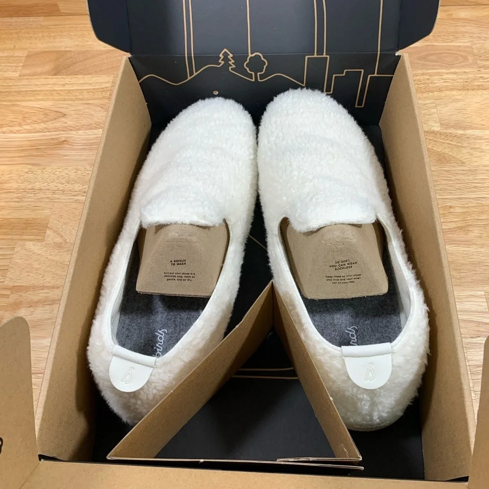 NEW Wool Lounger Fluff Mens 13 Natural White Cream‎ Merino Wool MF1MAWW130